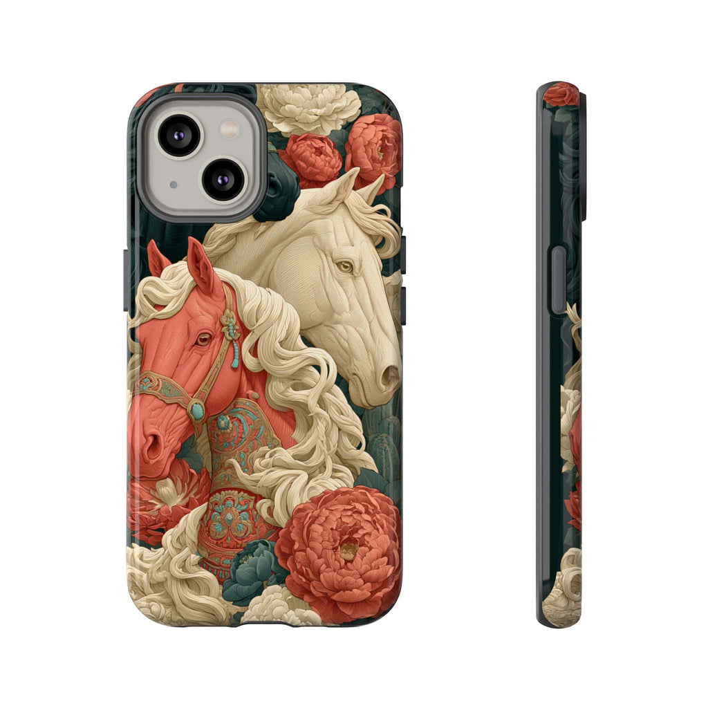 Floral Western Horses Phone Case