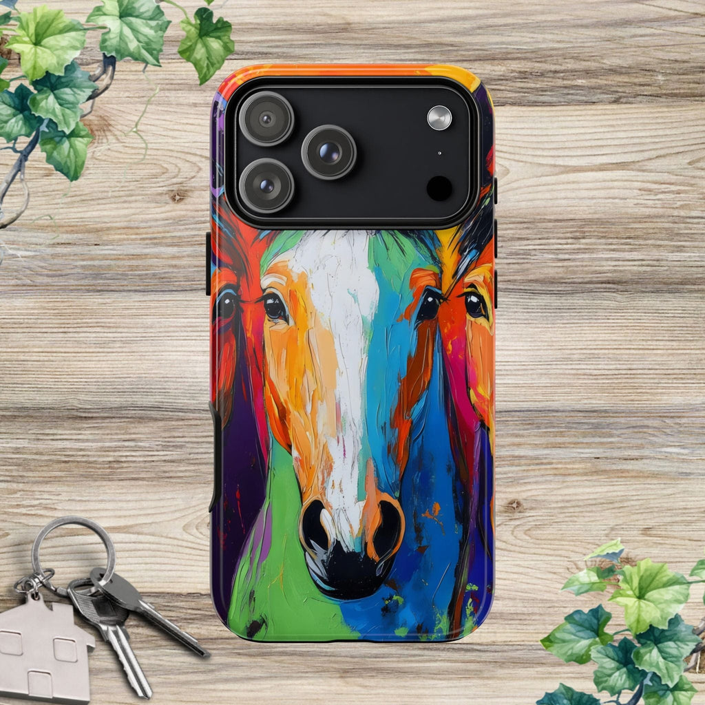 Colorful Horses Head - Phone Case