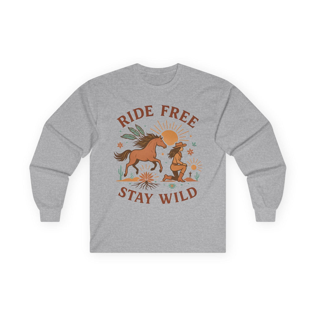 Ride Free Stay Wild Boho Style-Long Sleeve T-Shirt