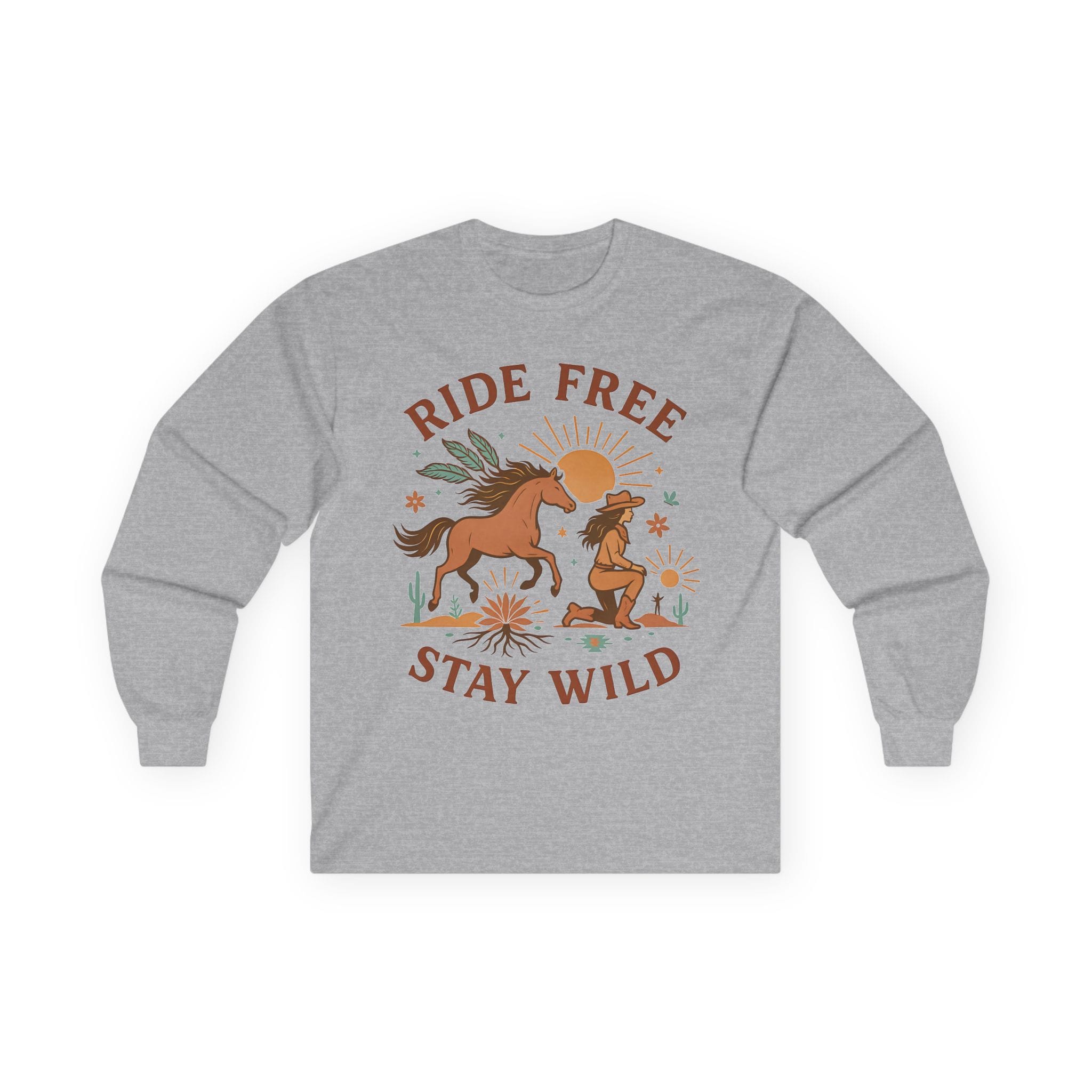 Ride Free Stay Wild Boho Style-Long Sleeve T-Shirt