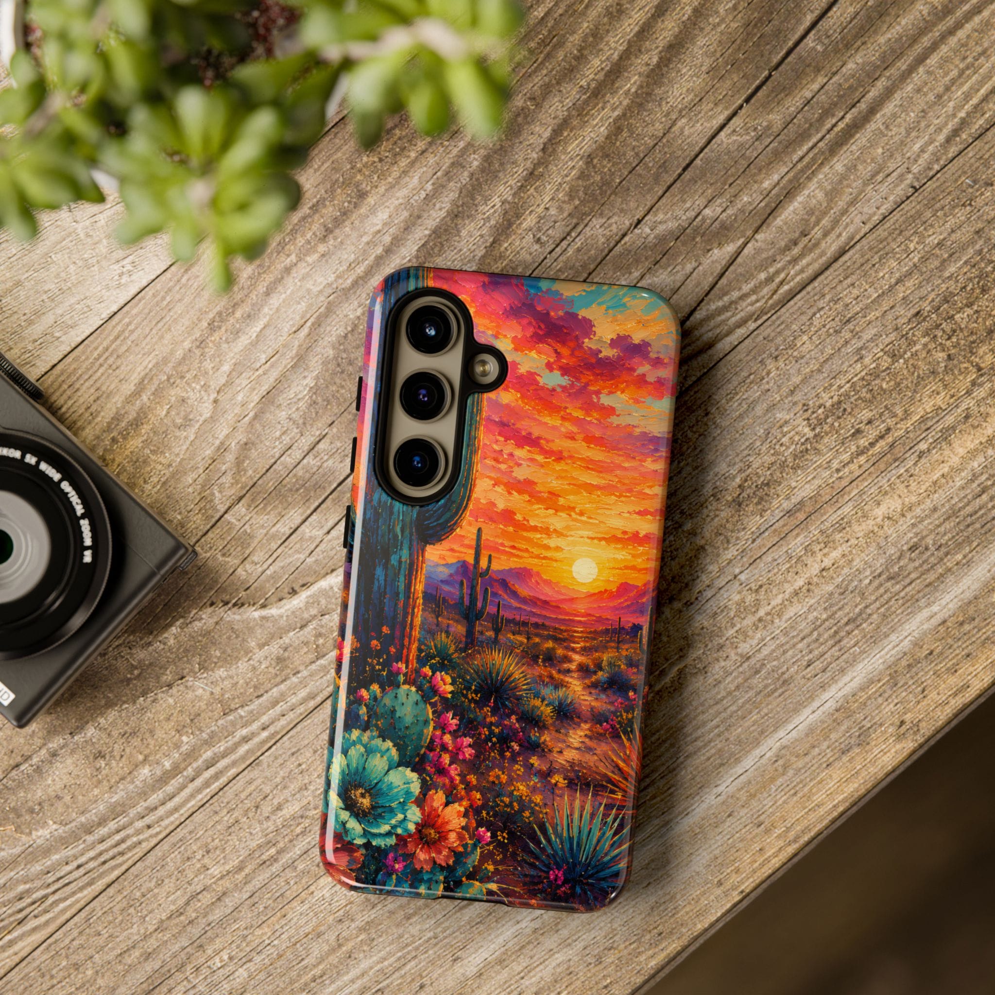 Desert Sunset Bloom Western Phone Case