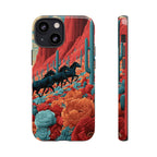 Desert Wild Horses Floral Phone Case