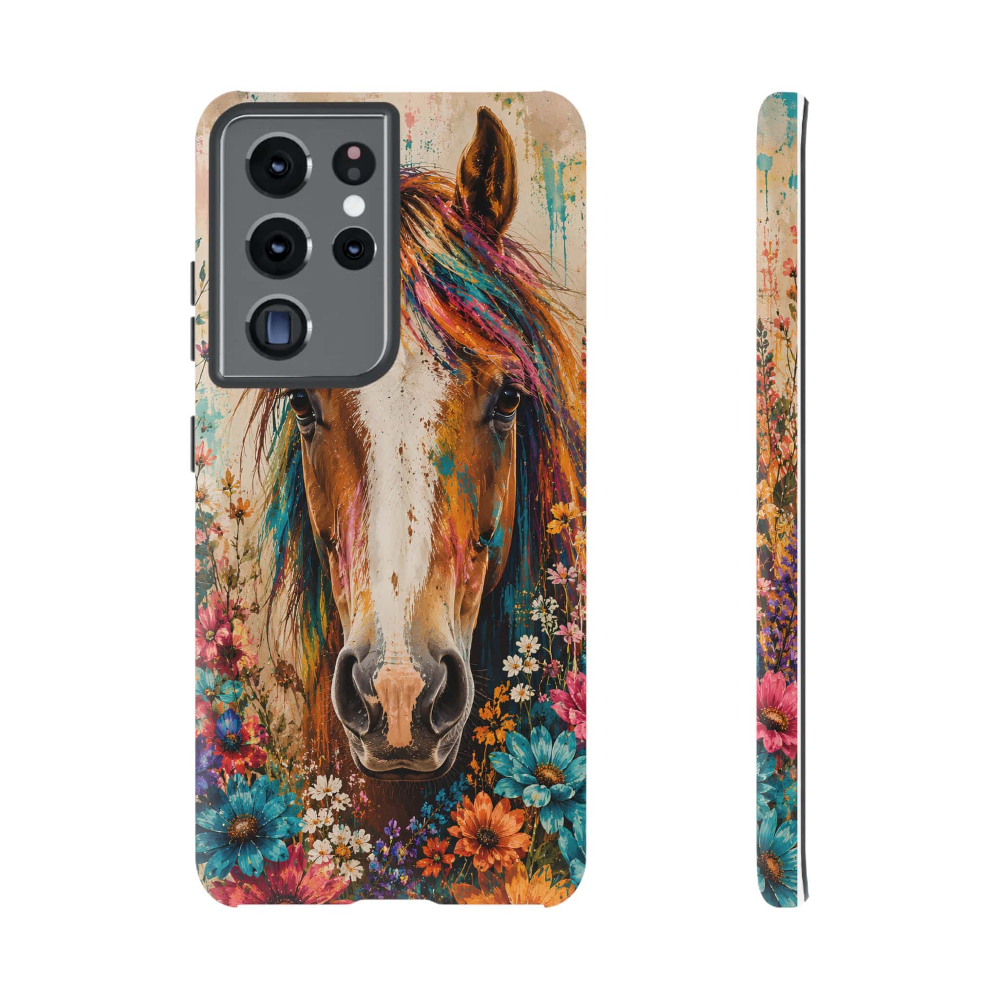 Boho Wildflower Horse Phone Case