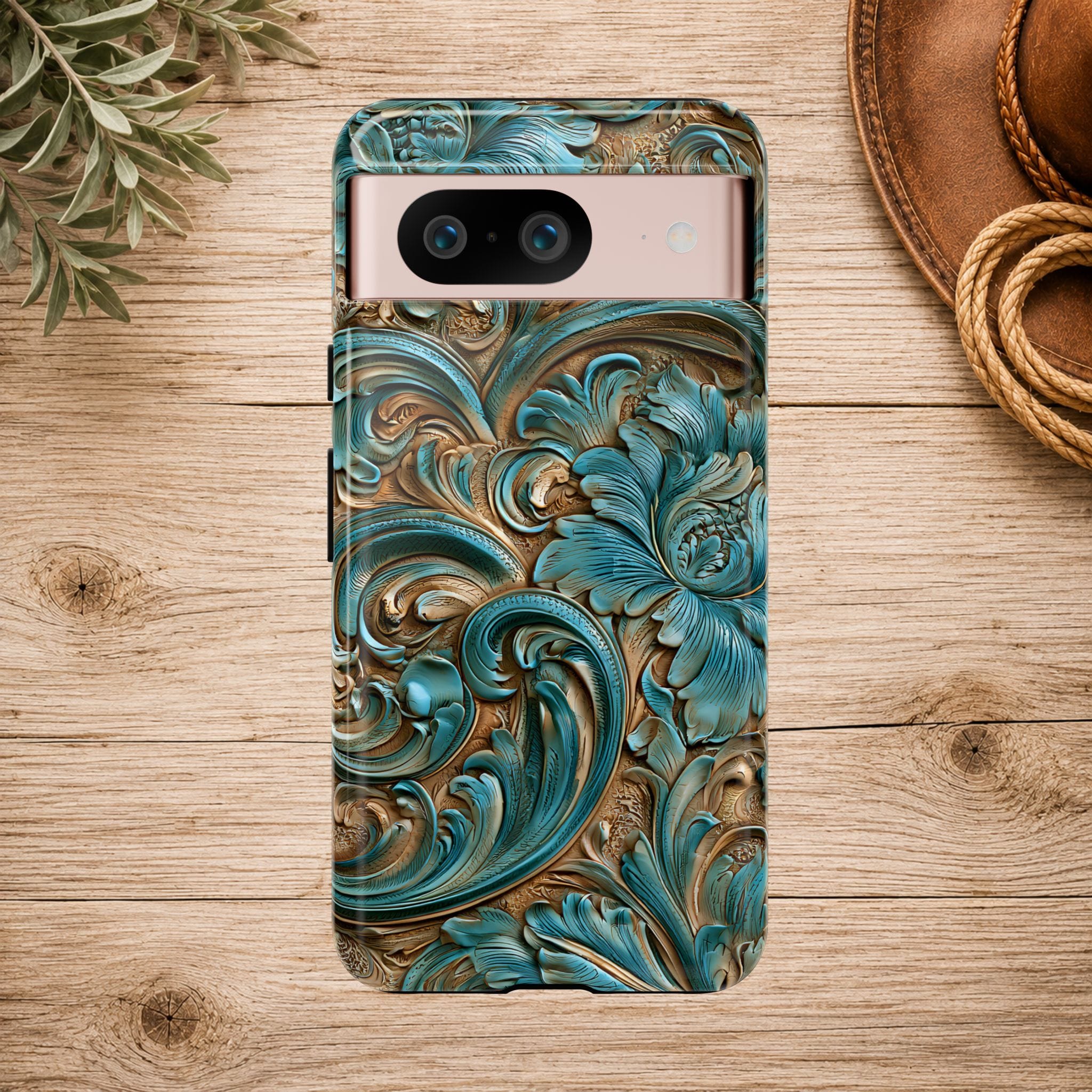 Turquoise  Western Tough Phone Case