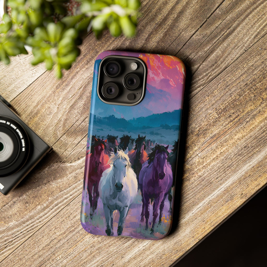 Wild Horses Sunset Mountain Phone Case