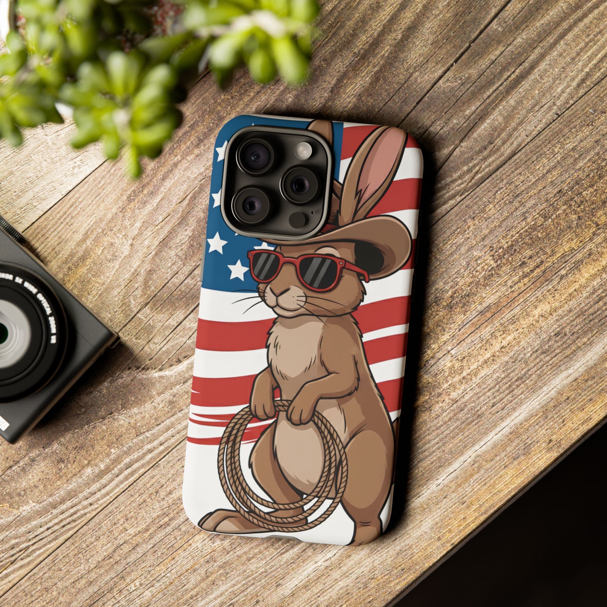 Patriotic Cowboy Bunny Phone Case