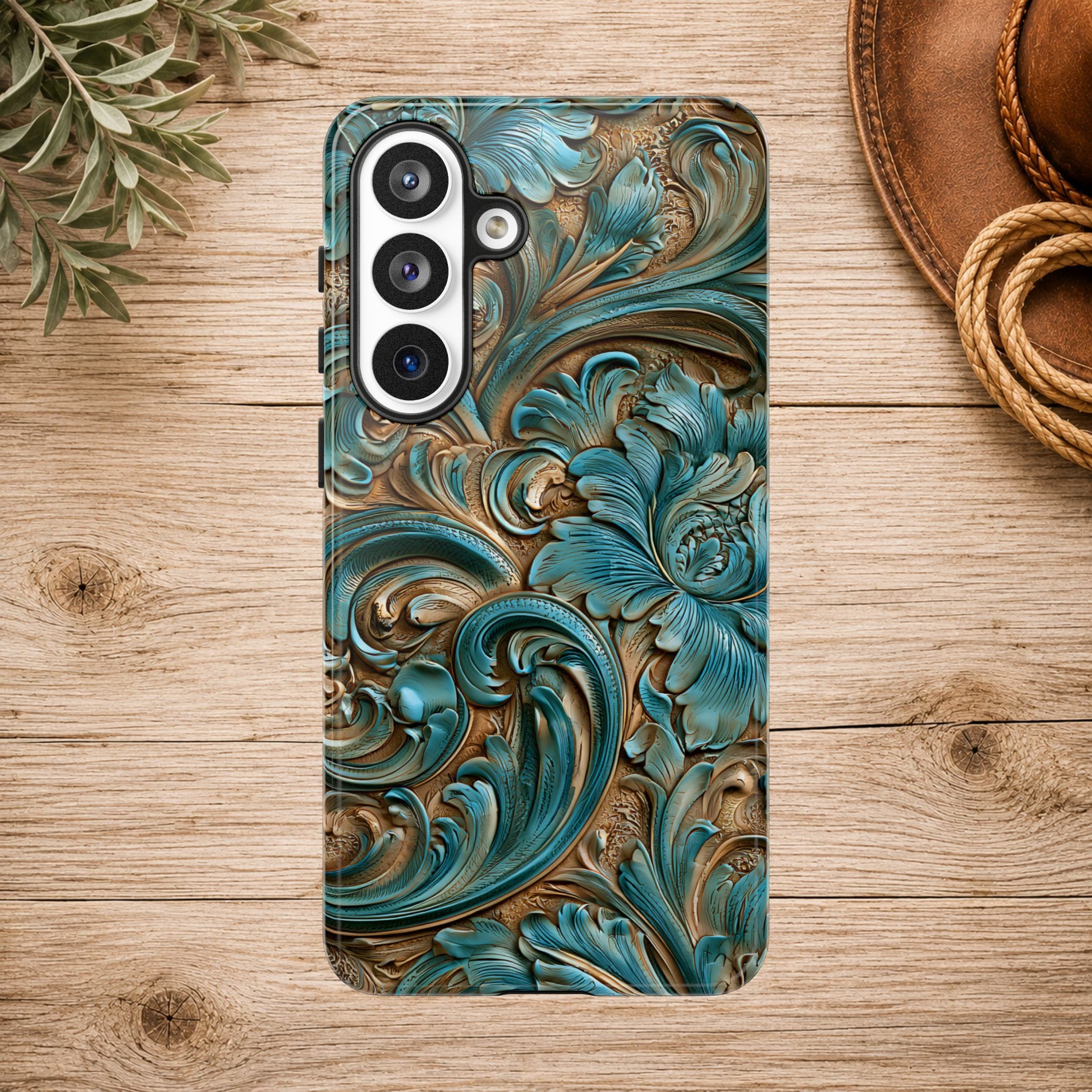 Turquoise  Western Tough Phone Case