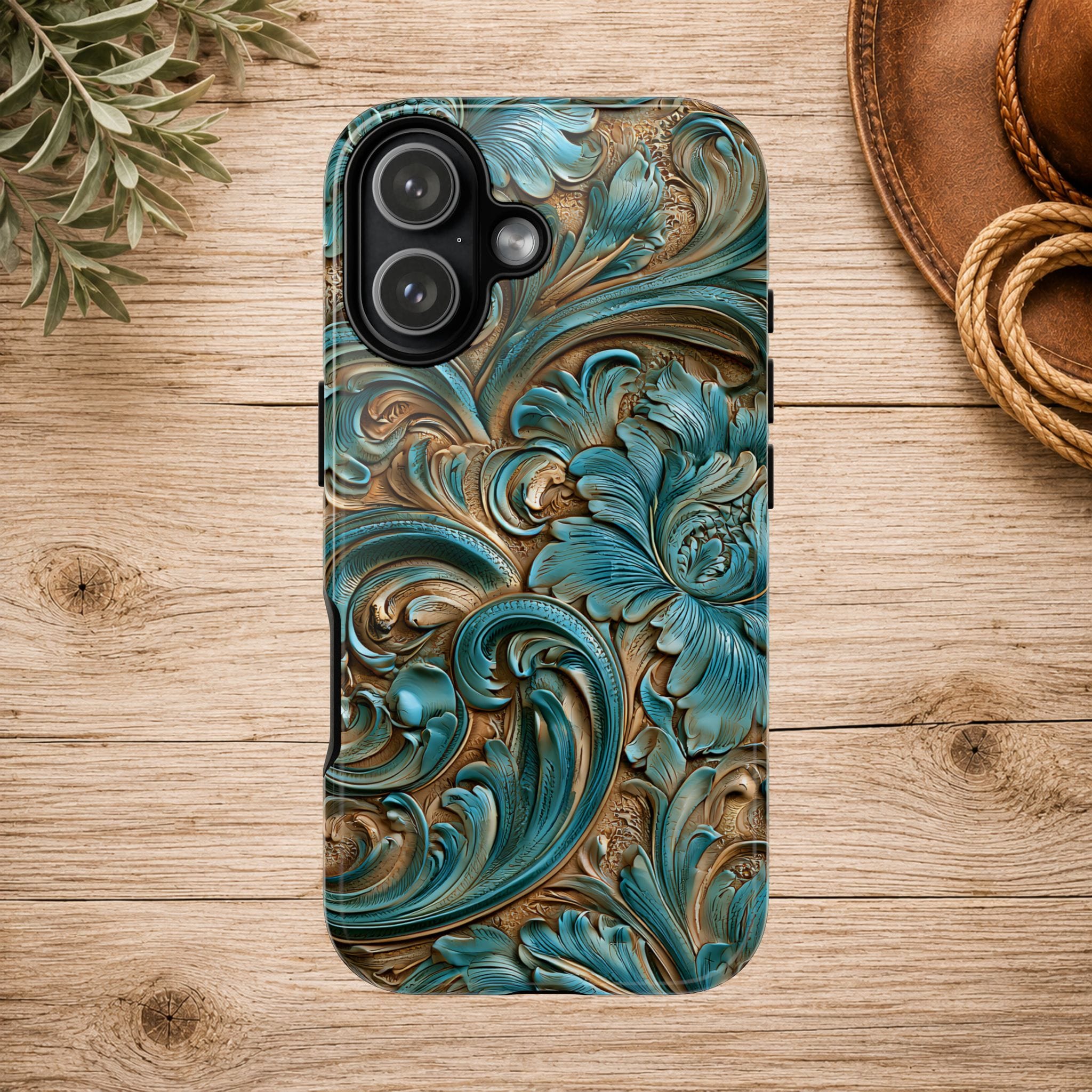 Turquoise  Western Tough Phone Case