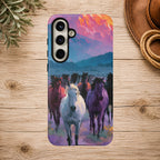 Wild Horses Sunset Mountain Phone Case