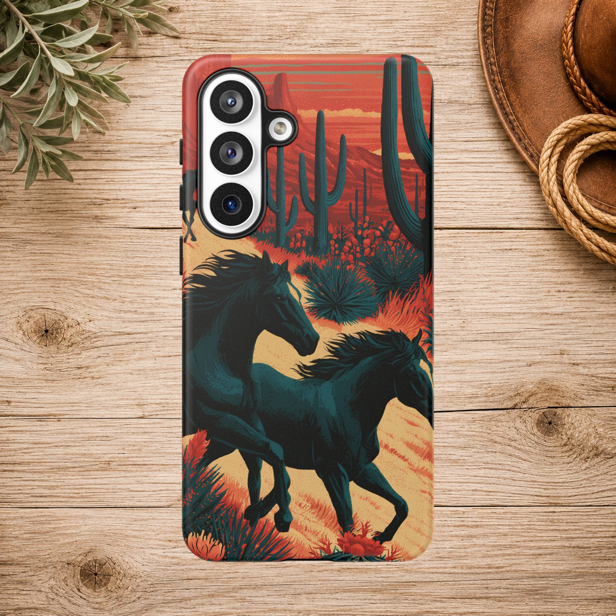 Desert Run Wild Horse Phone Case