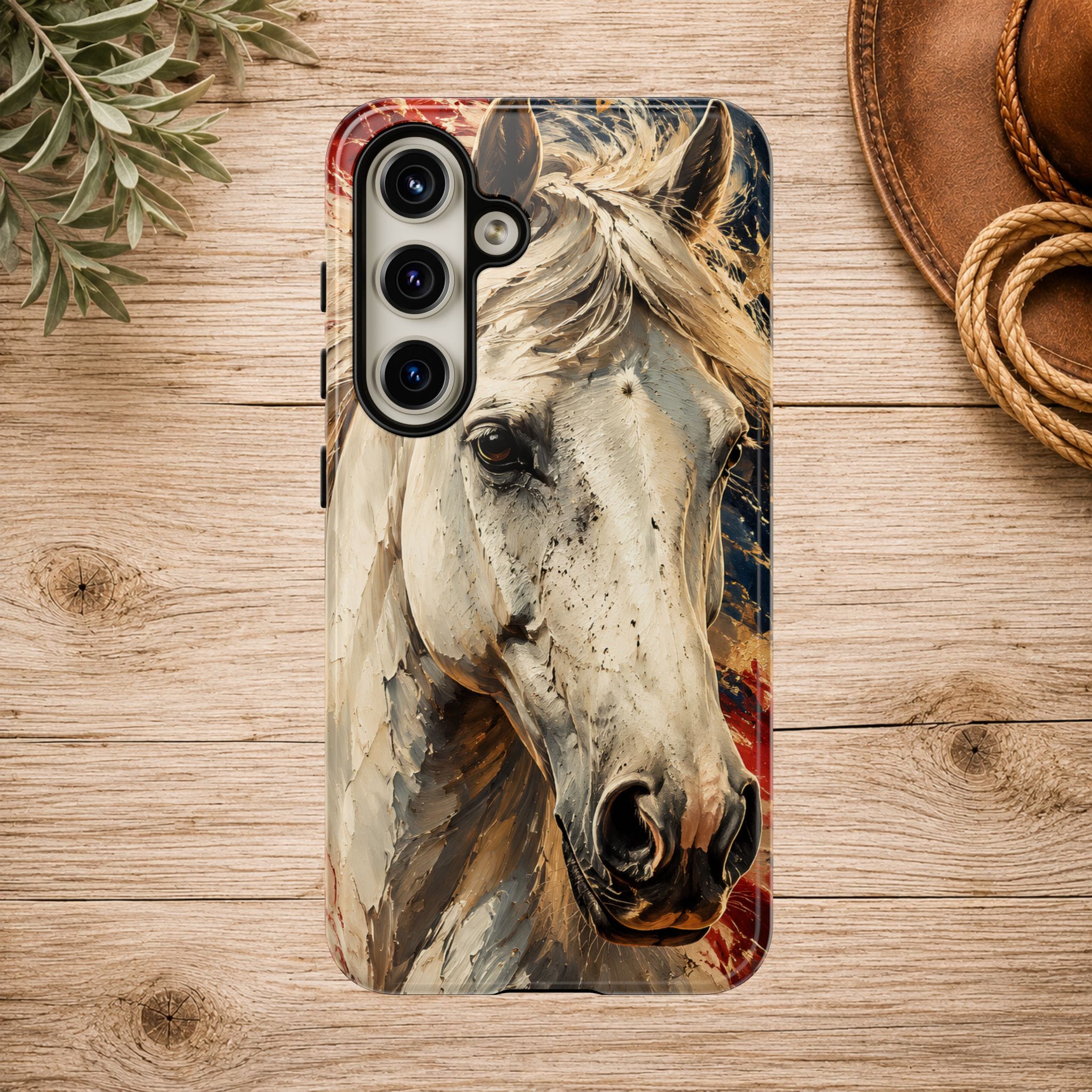 Patriotic White Horse Phone Case