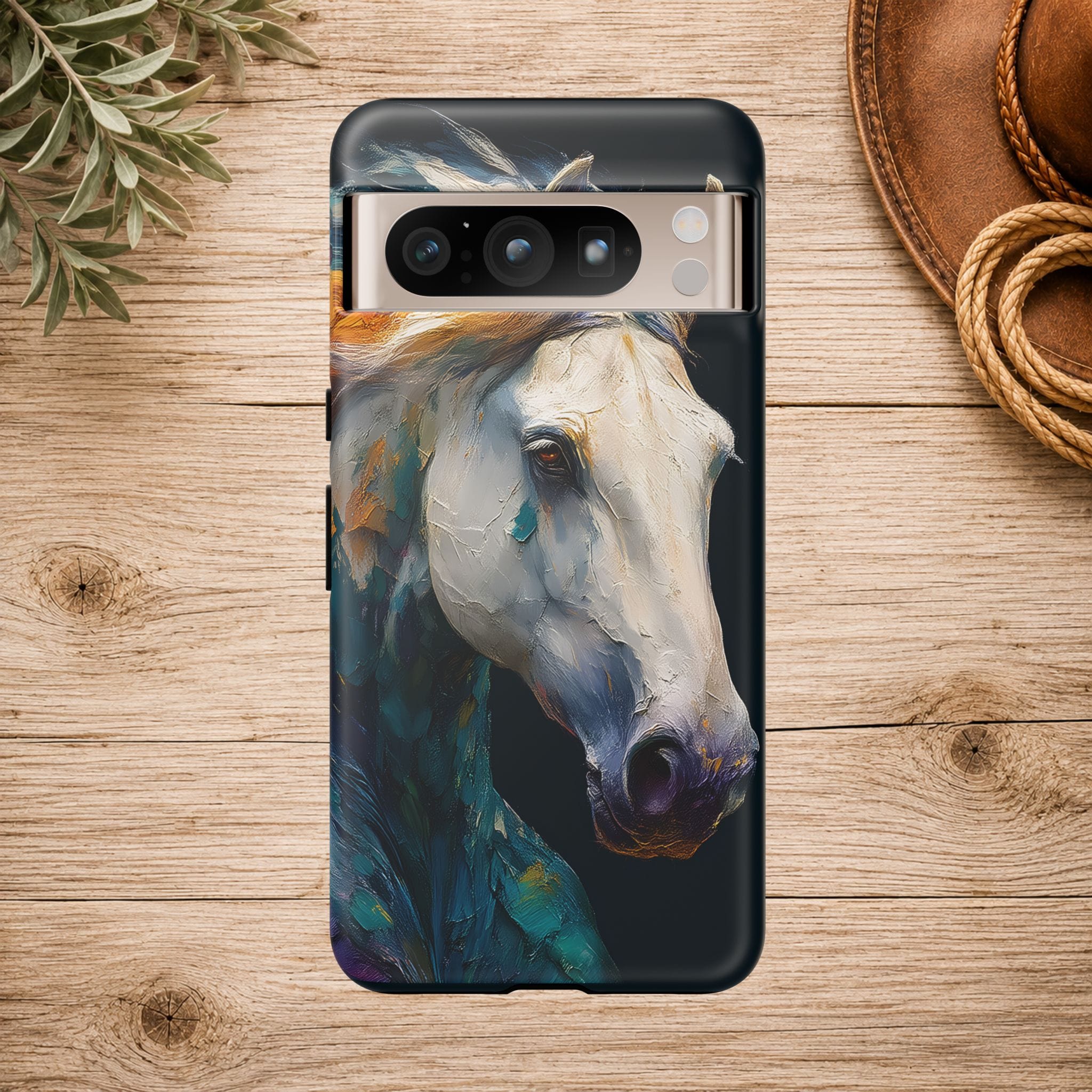 White Horse Art Phone Case