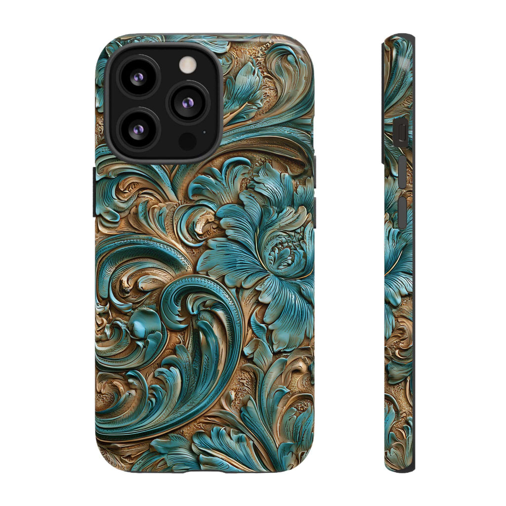 Turquoise  Western Tough Phone Case