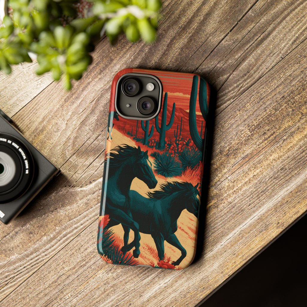 Desert Run Wild Horse Phone Case