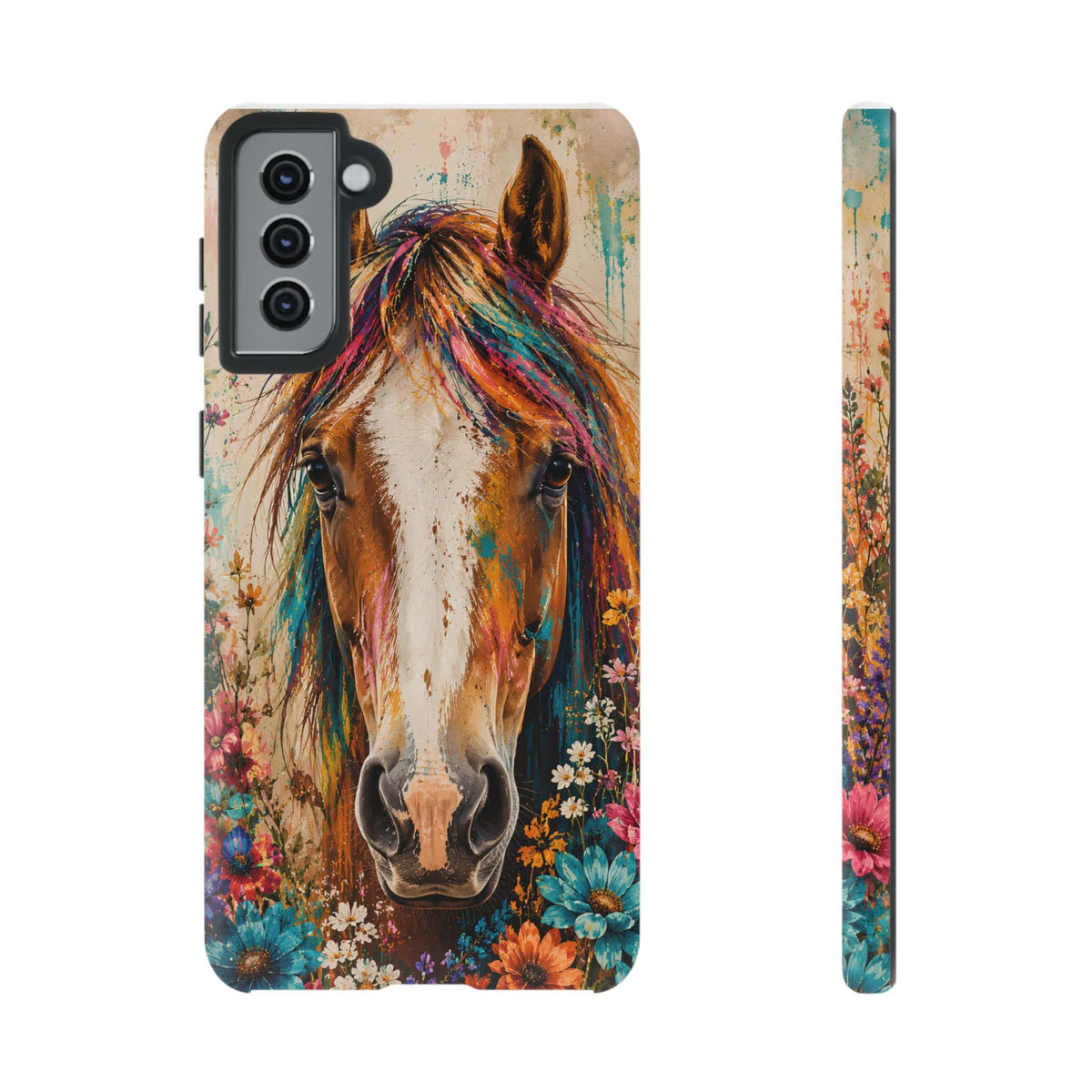 Boho Wildflower Horse Phone Case
