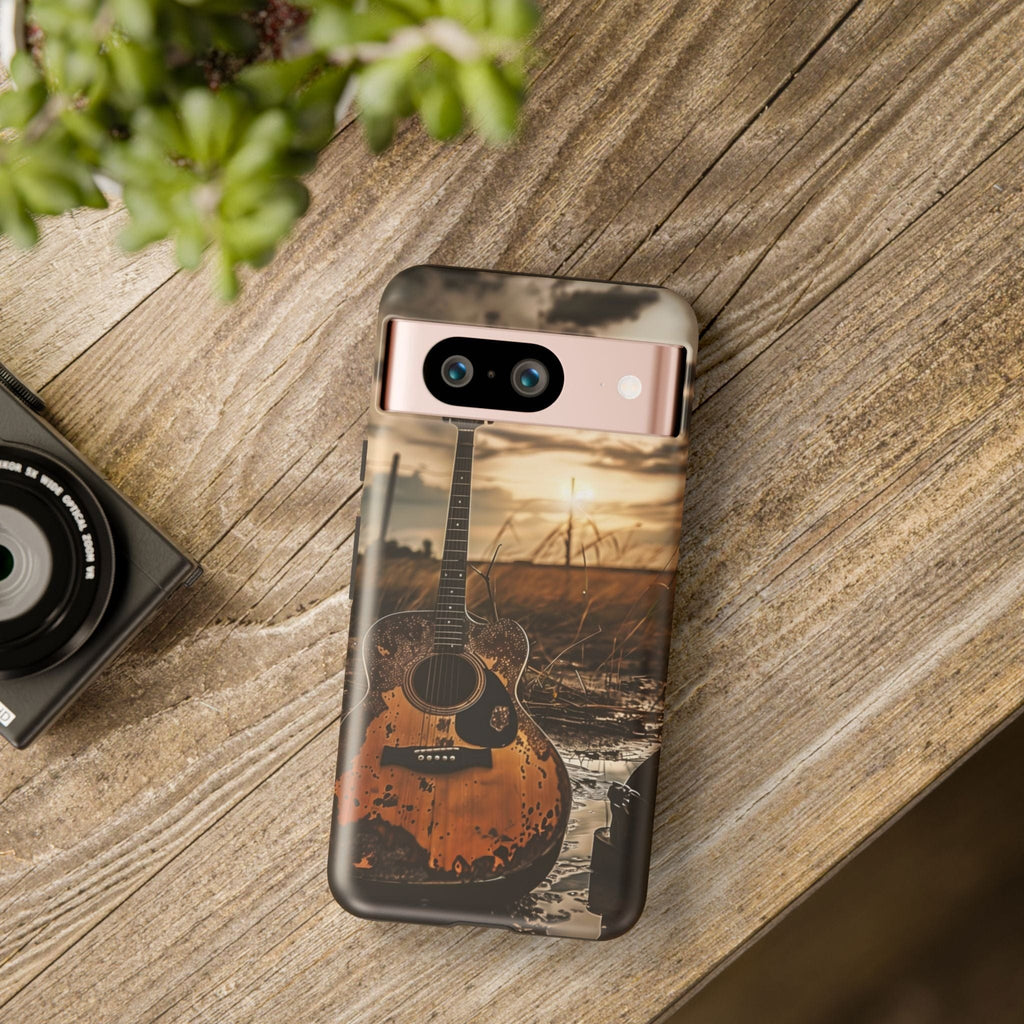 Guitar in a Wet Field -Phone Case