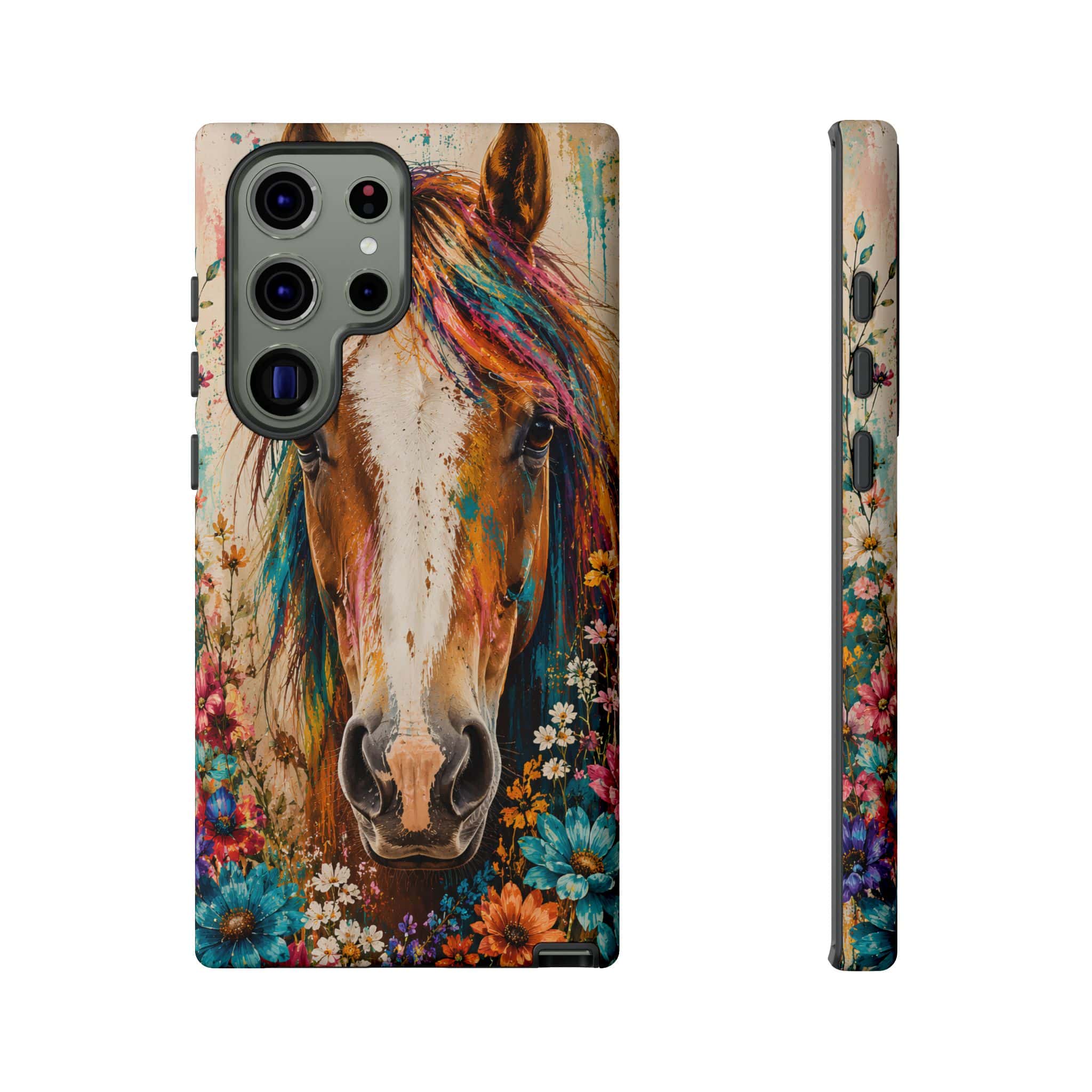 Boho Wildflower Horse Phone Case