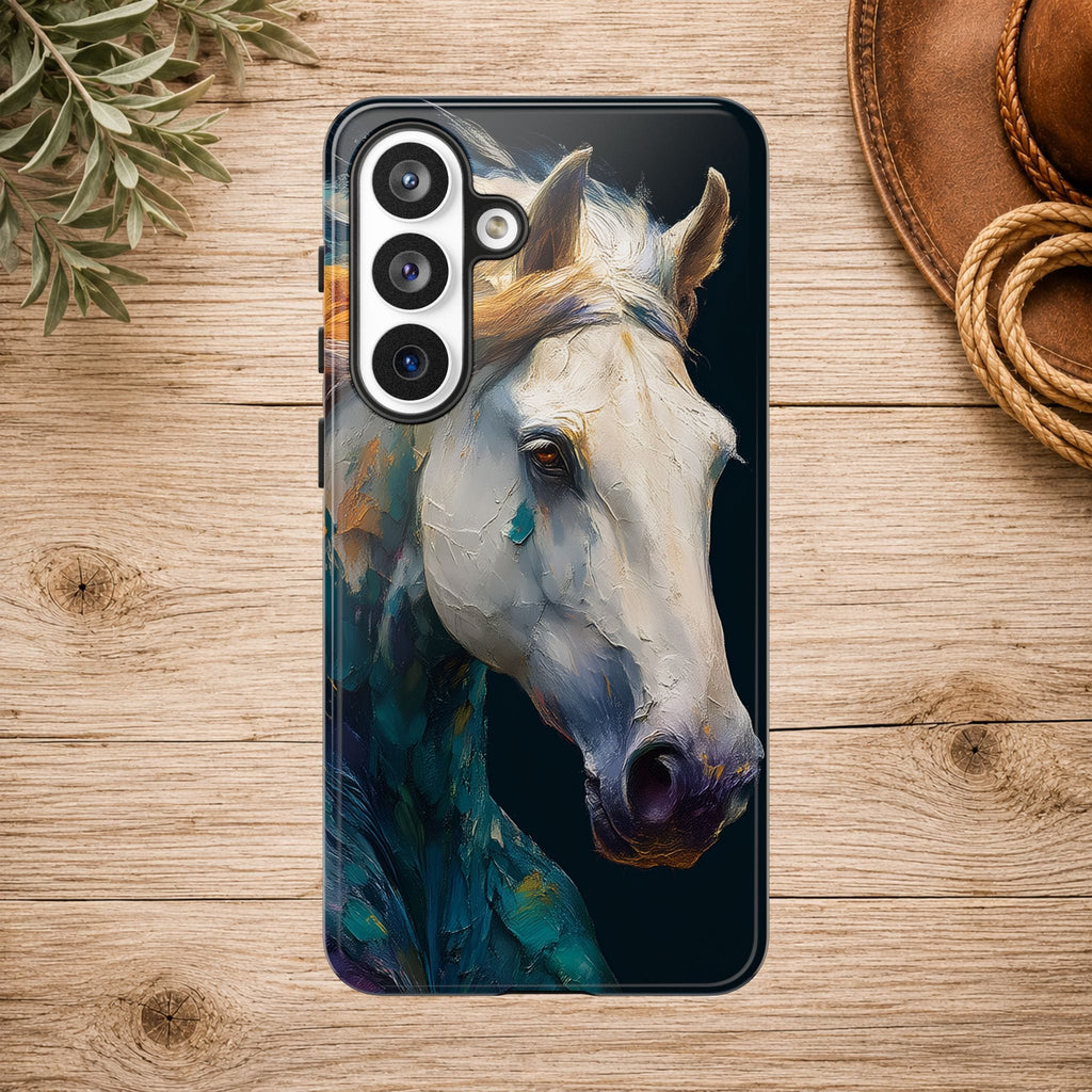 White Horse Art Phone Case