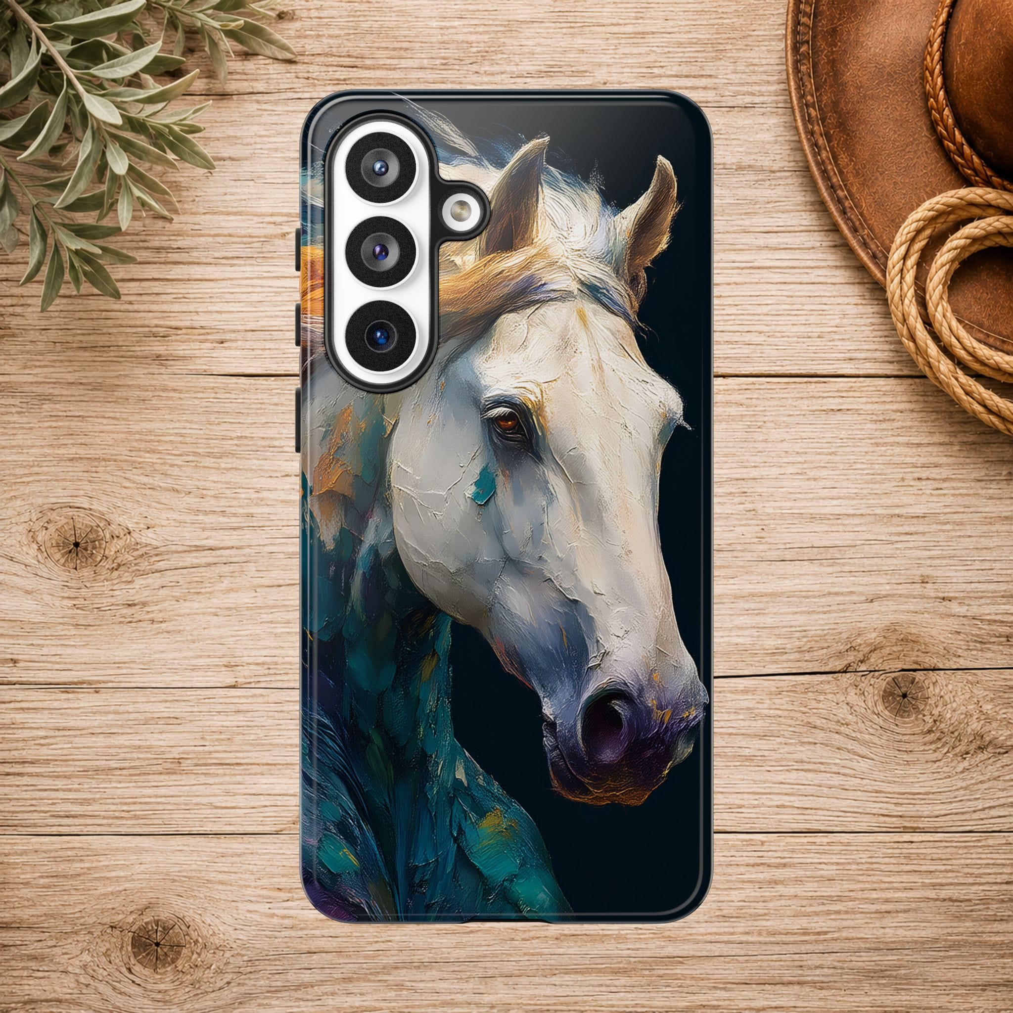 White Horse Art Phone Case