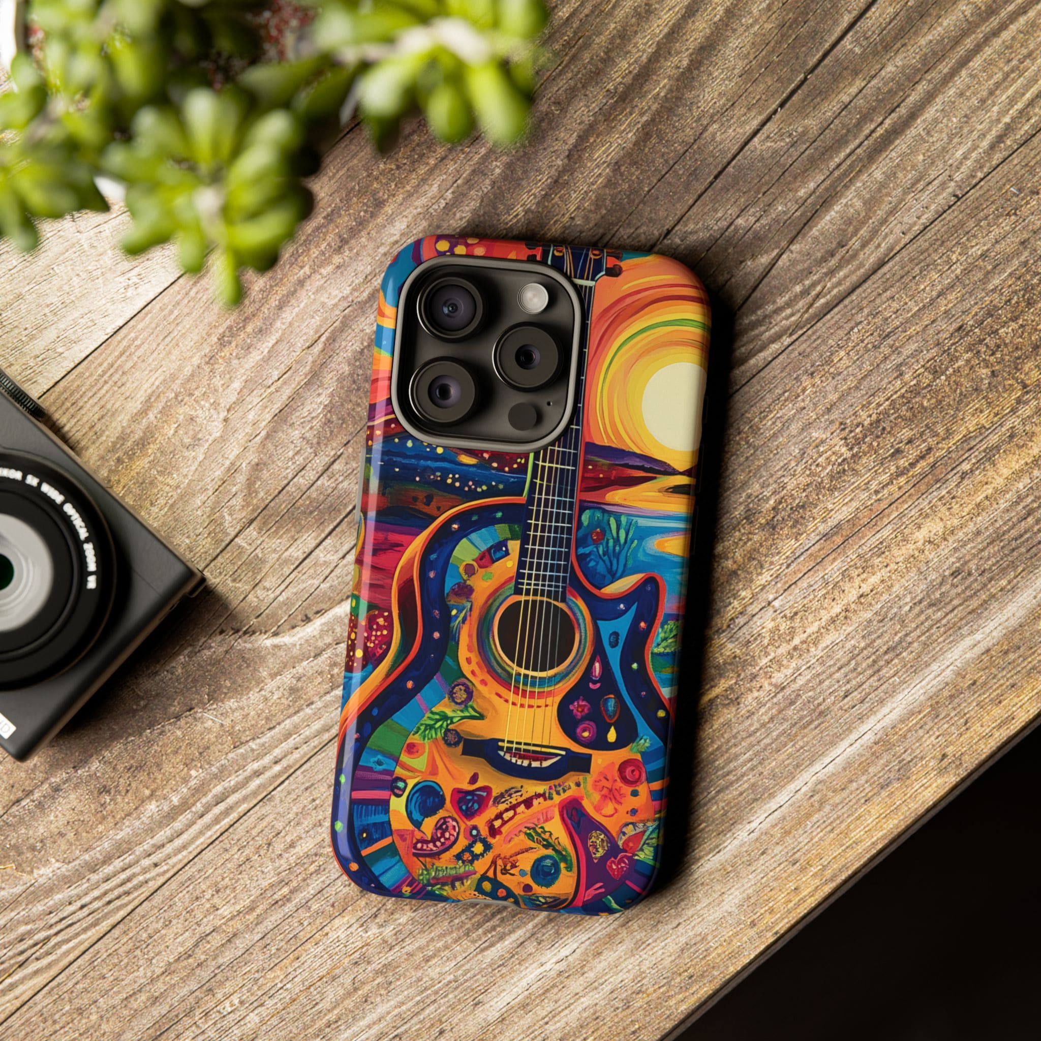 Psychedelic Sunset Guitar Phone Case
