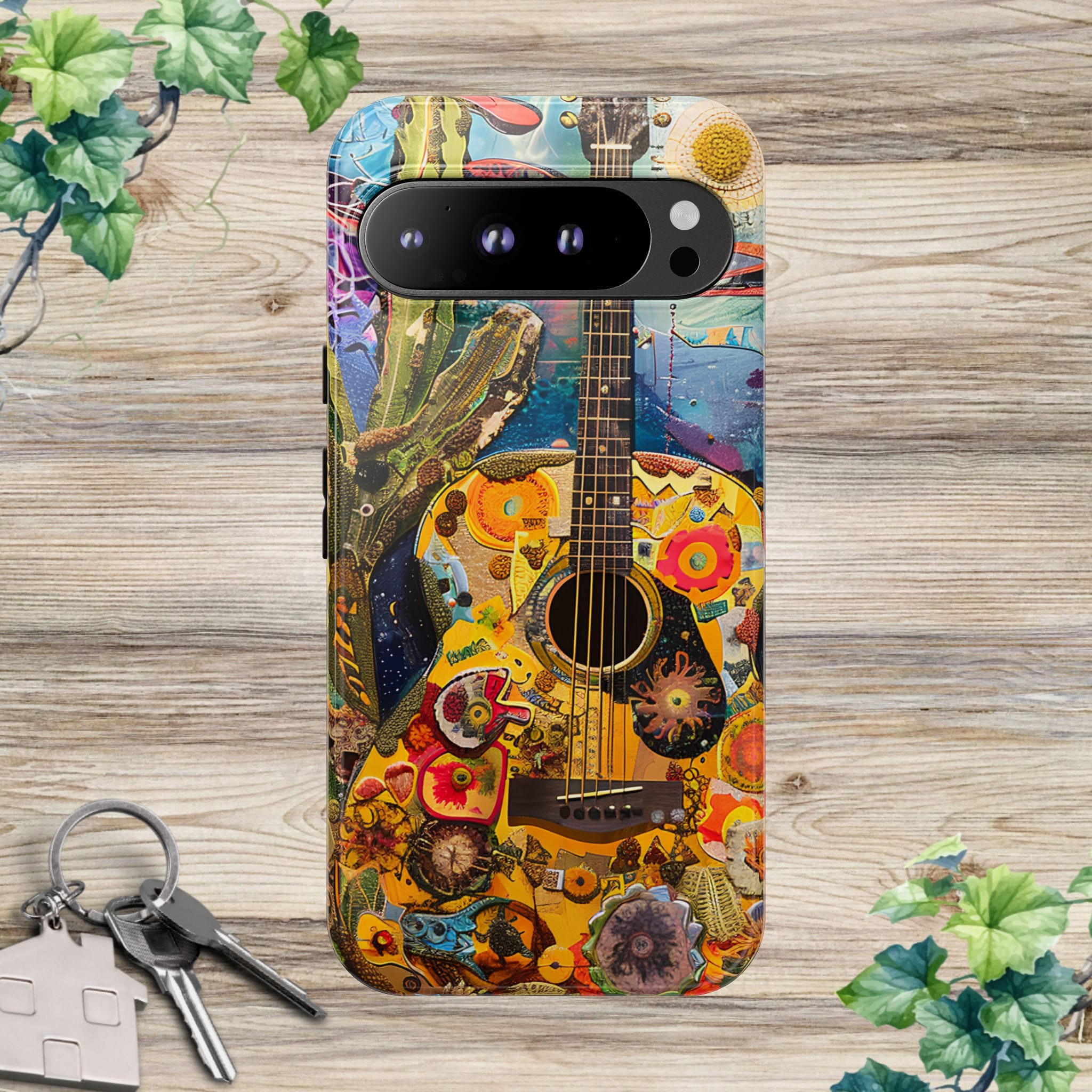 Floral Guitar- Phone Case