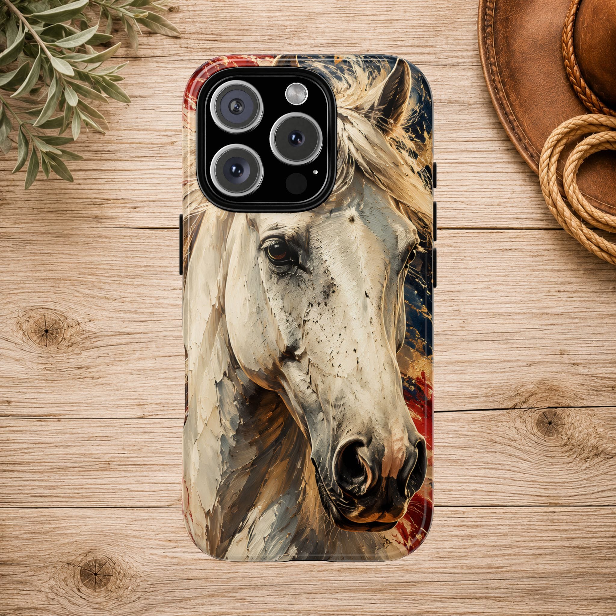 Patriotic White Horse Phone Case