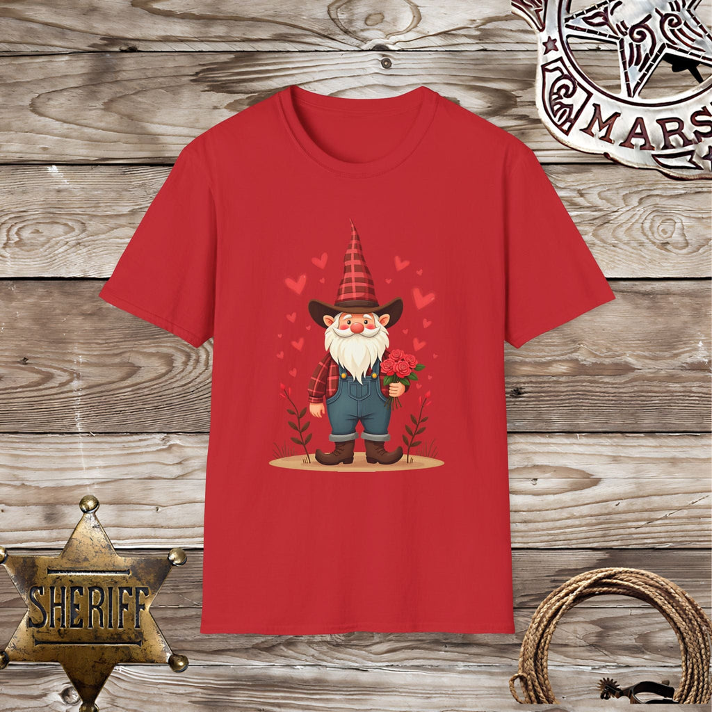 Gnome with Valentine Hearts-T-Shirt