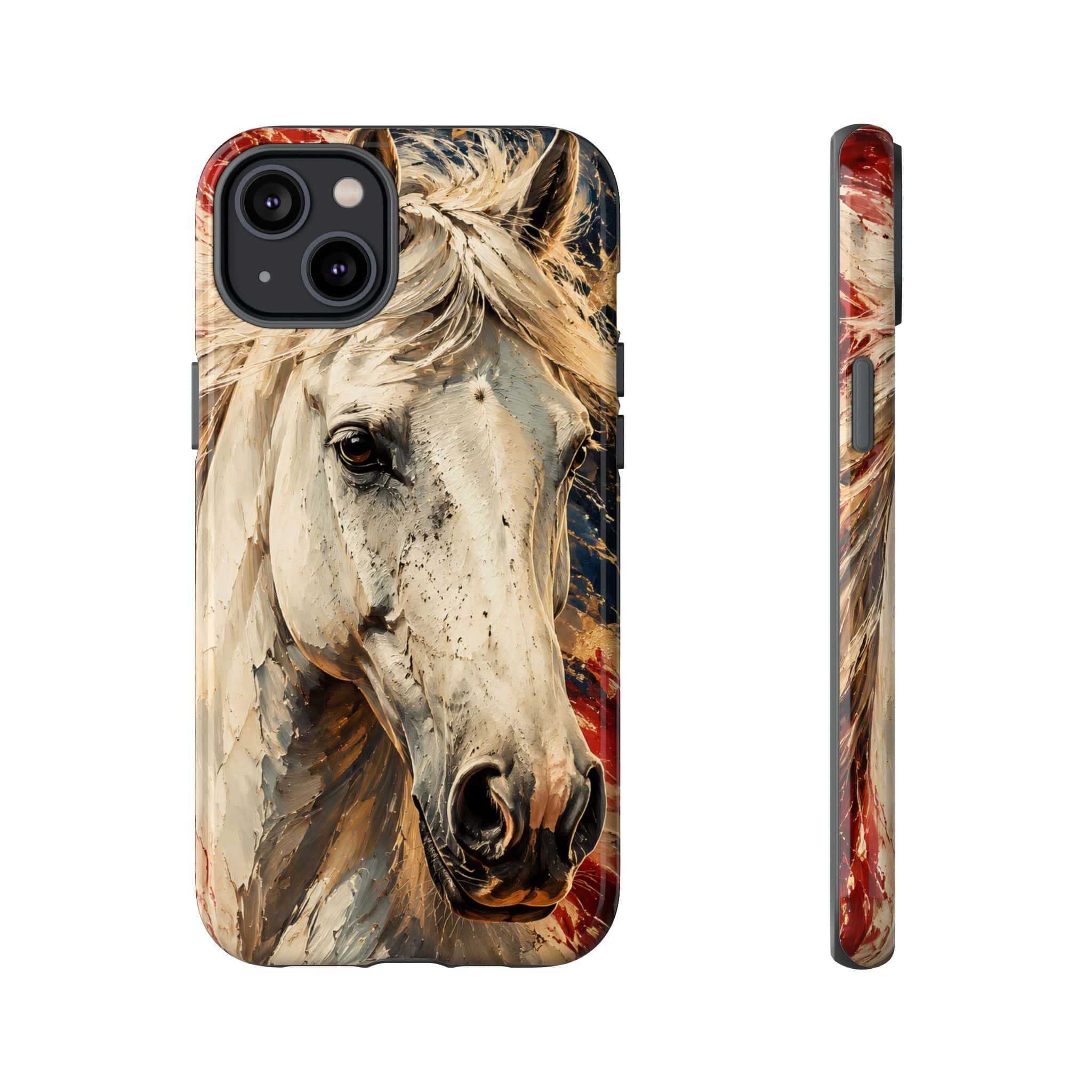 Patriotic White Horse Phone Case
