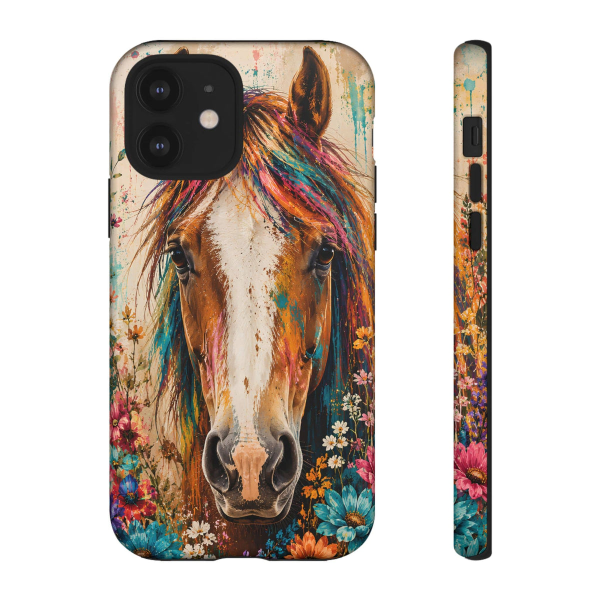 Boho Wildflower Horse Phone Case
