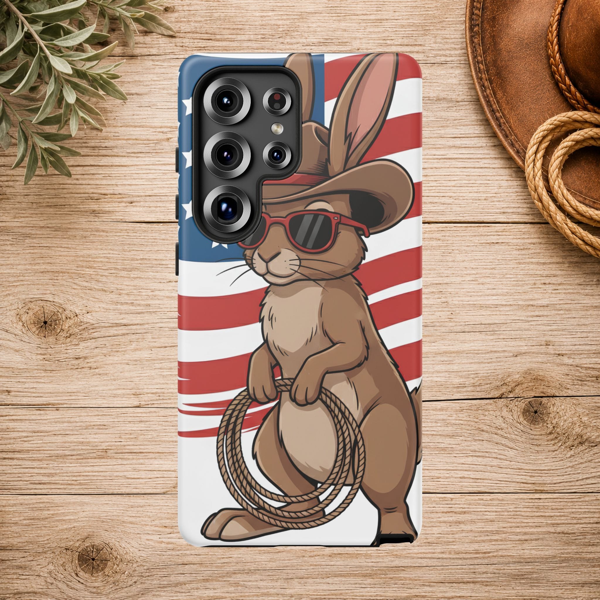 Patriotic Cowboy Bunny Phone Case