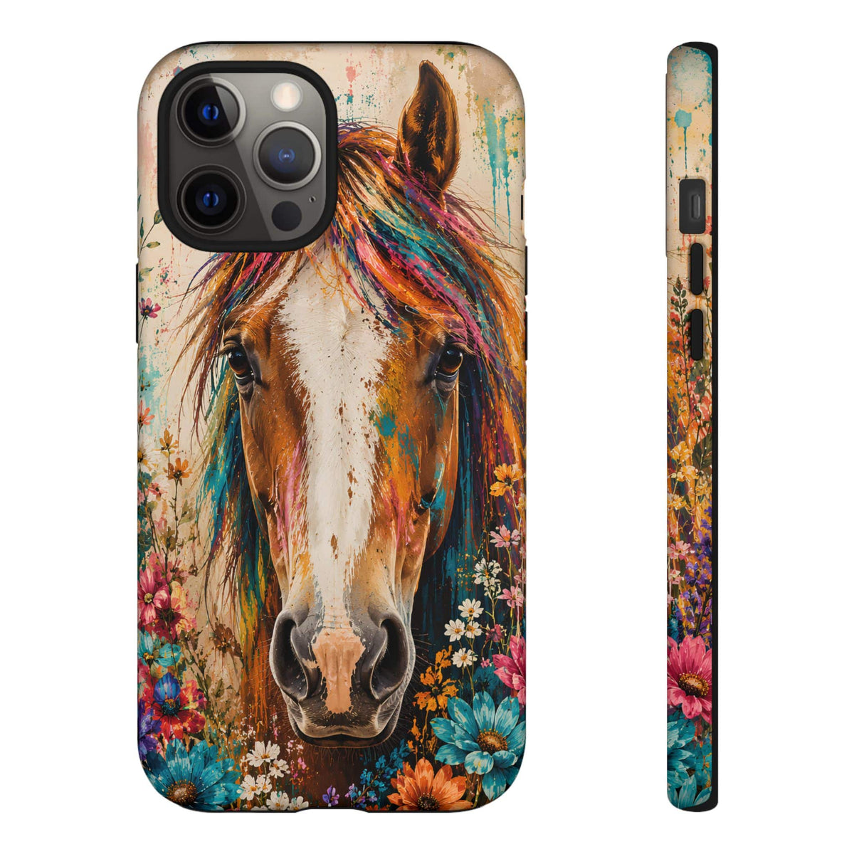 Boho Wildflower Horse Phone Case