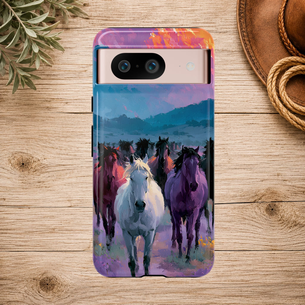 Wild Horses Sunset Mountain Phone Case