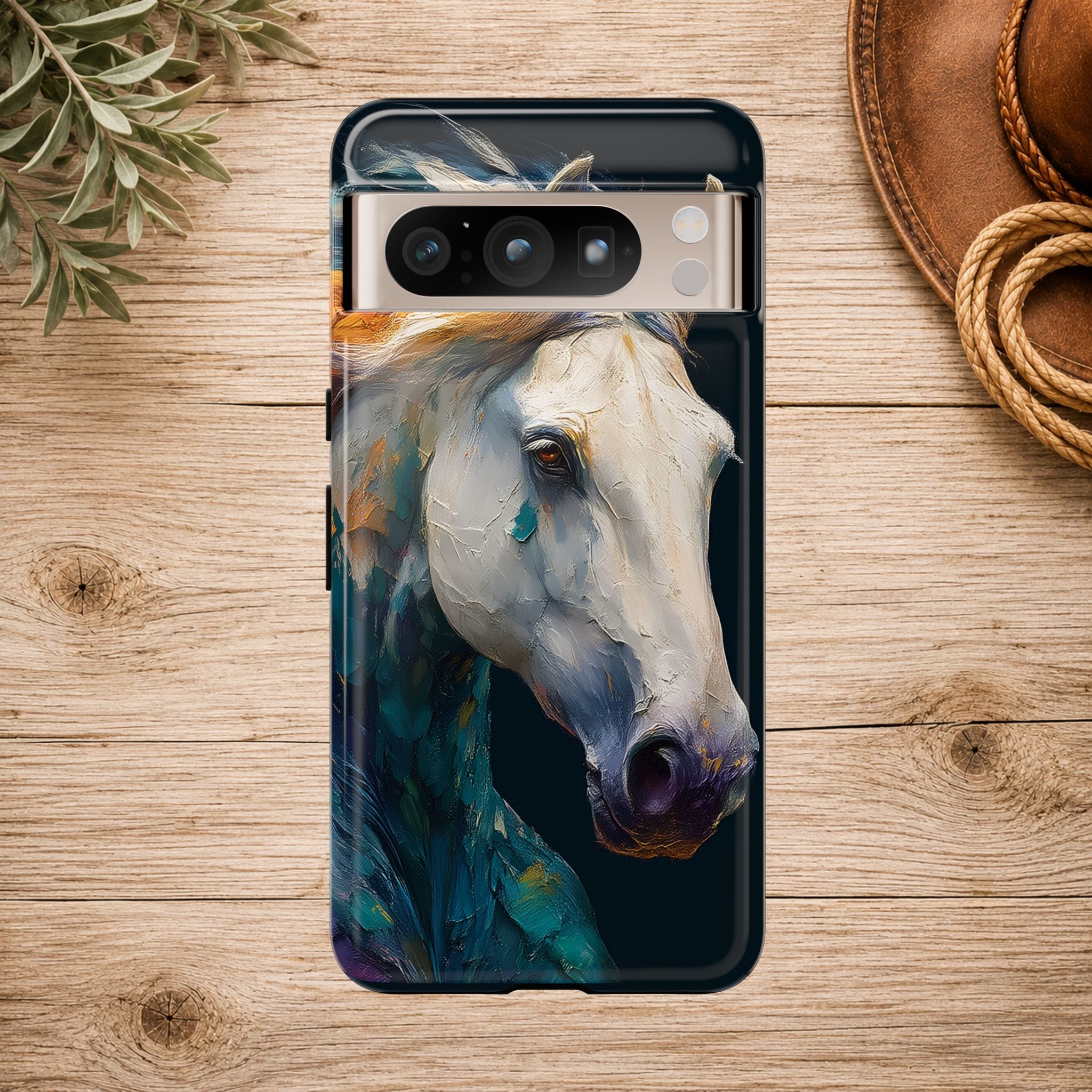 White Horse Art Phone Case