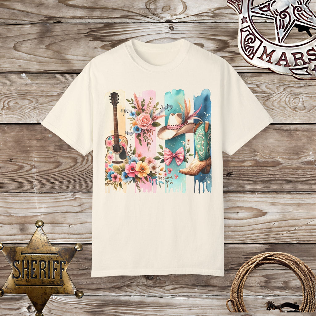 Brushed Style with Western Elements-T-Shirt