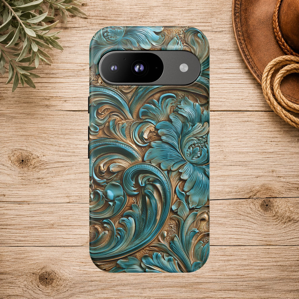 Turquoise  Western Tough Phone Case