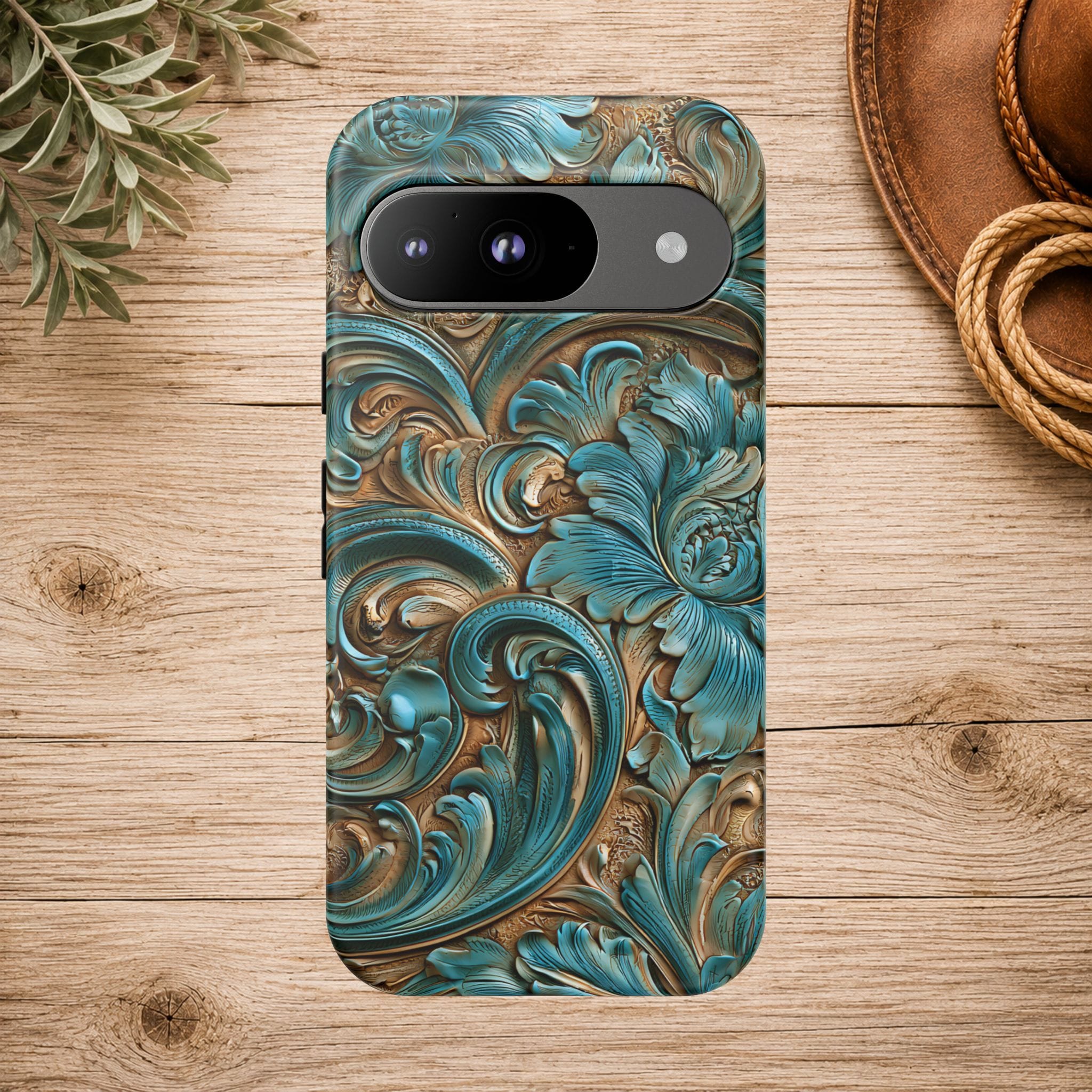 Turquoise  Western Tough Phone Case