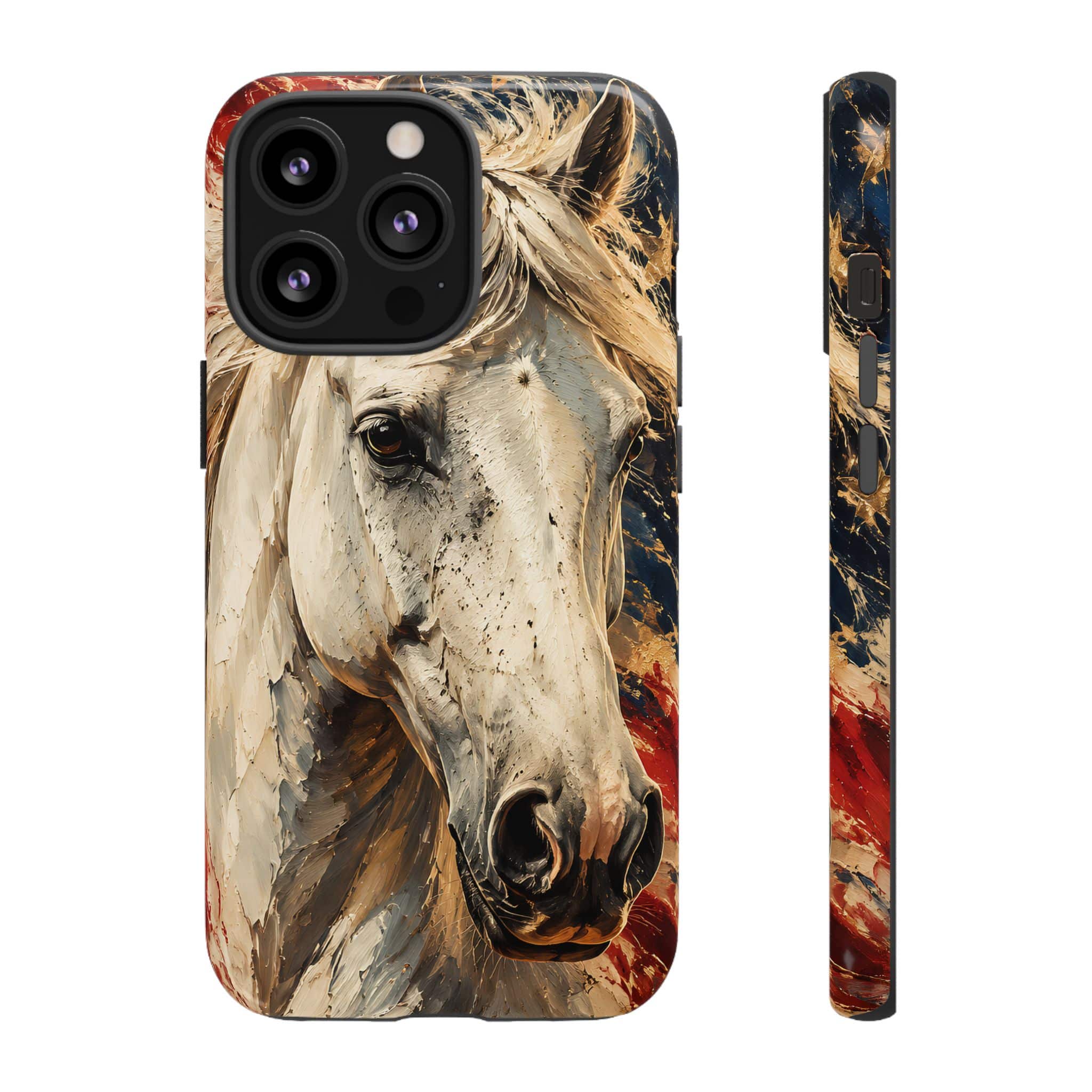 Patriotic White Horse Phone Case