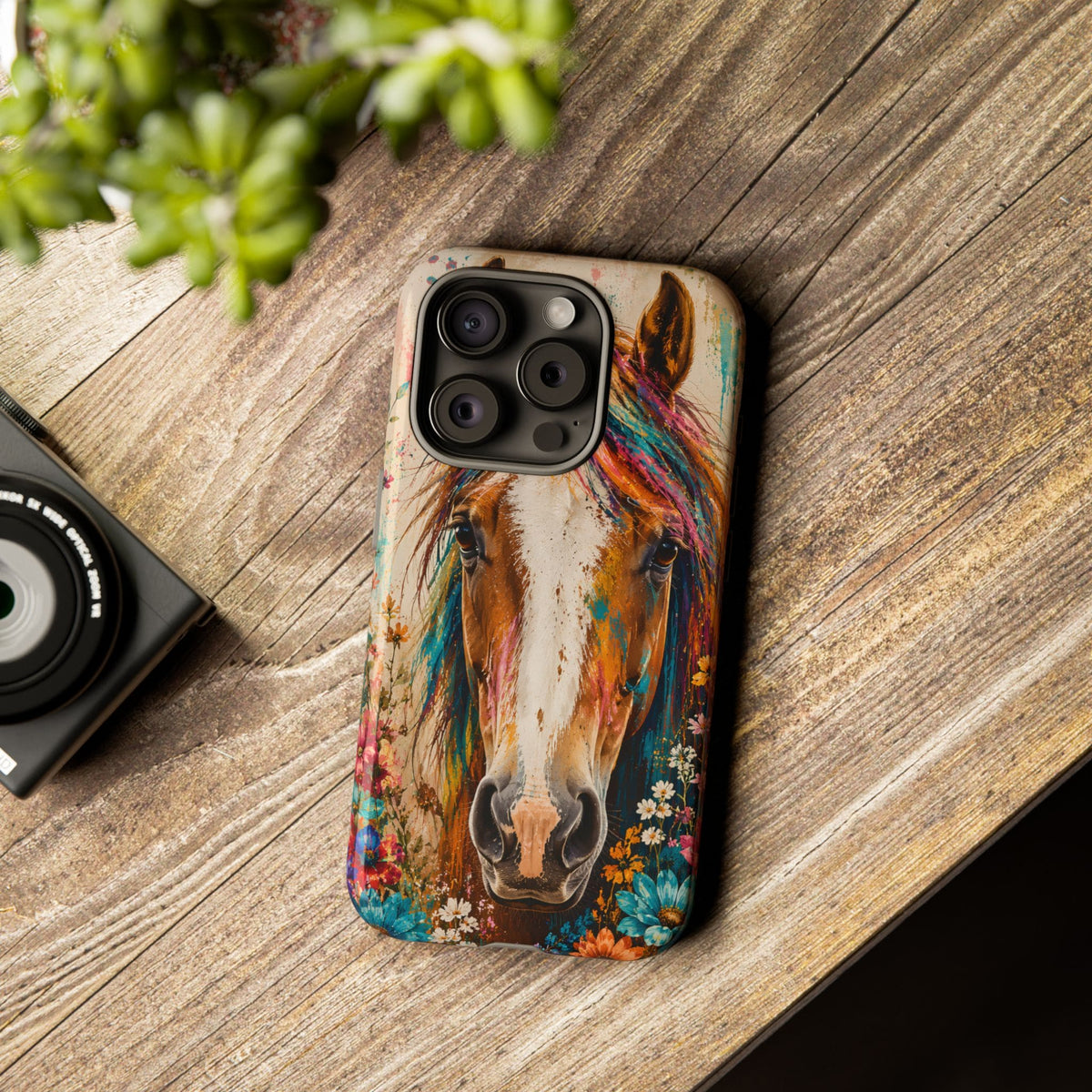 Boho Wildflower Horse Phone Case