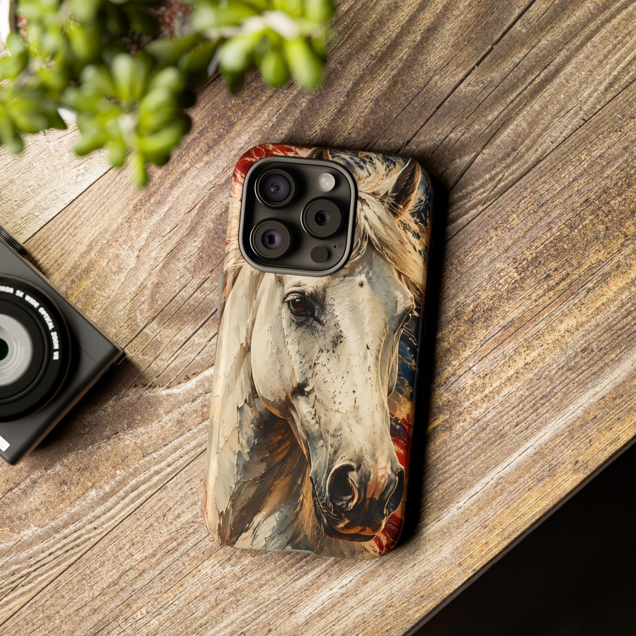 Patriotic White Horse Phone Case