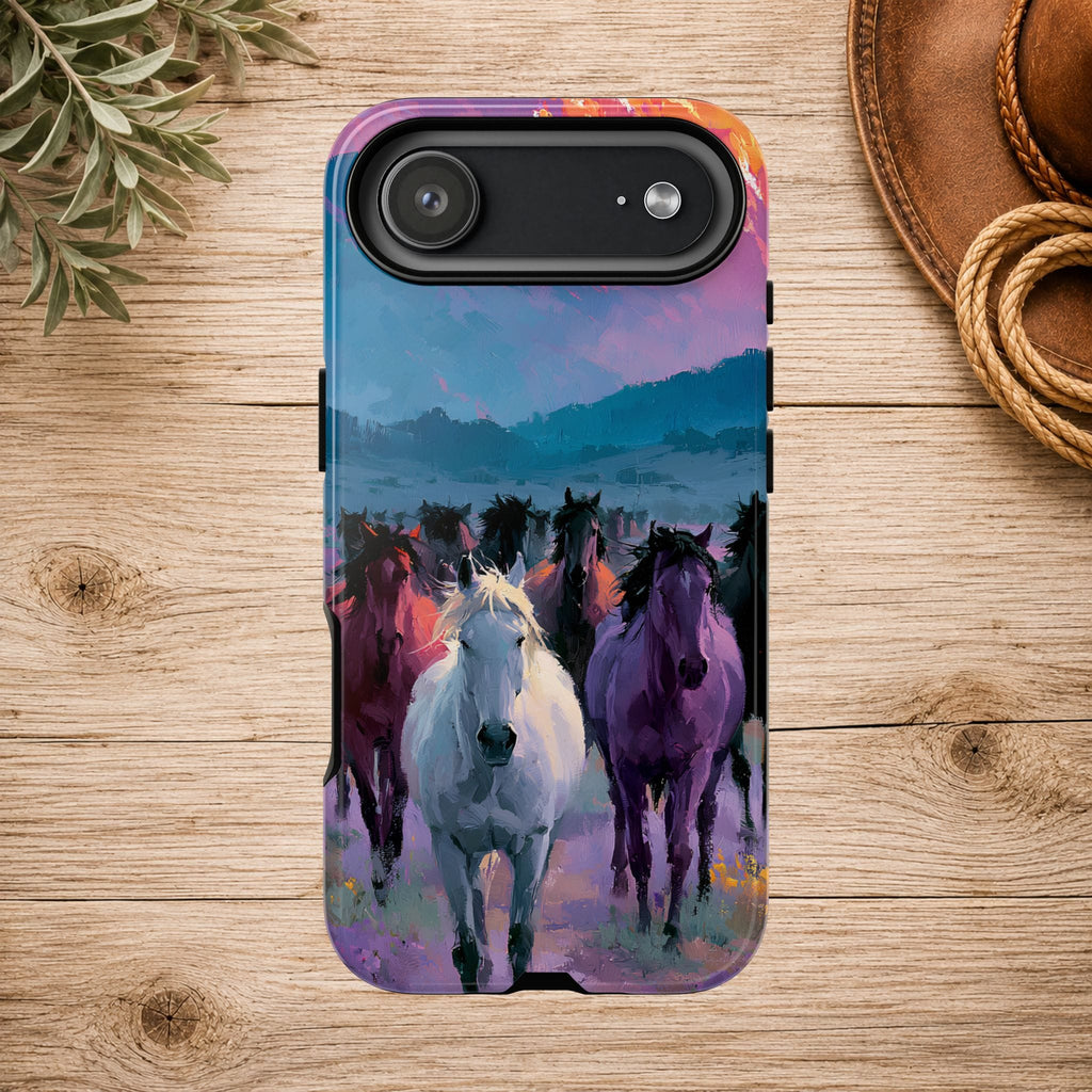 Wild Horses Sunset Mountain Phone Case