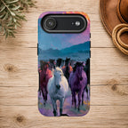 Wild Horses Sunset Mountain Phone Case