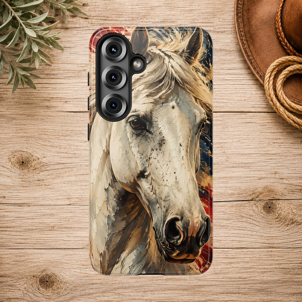 Patriotic White Horse Phone Case