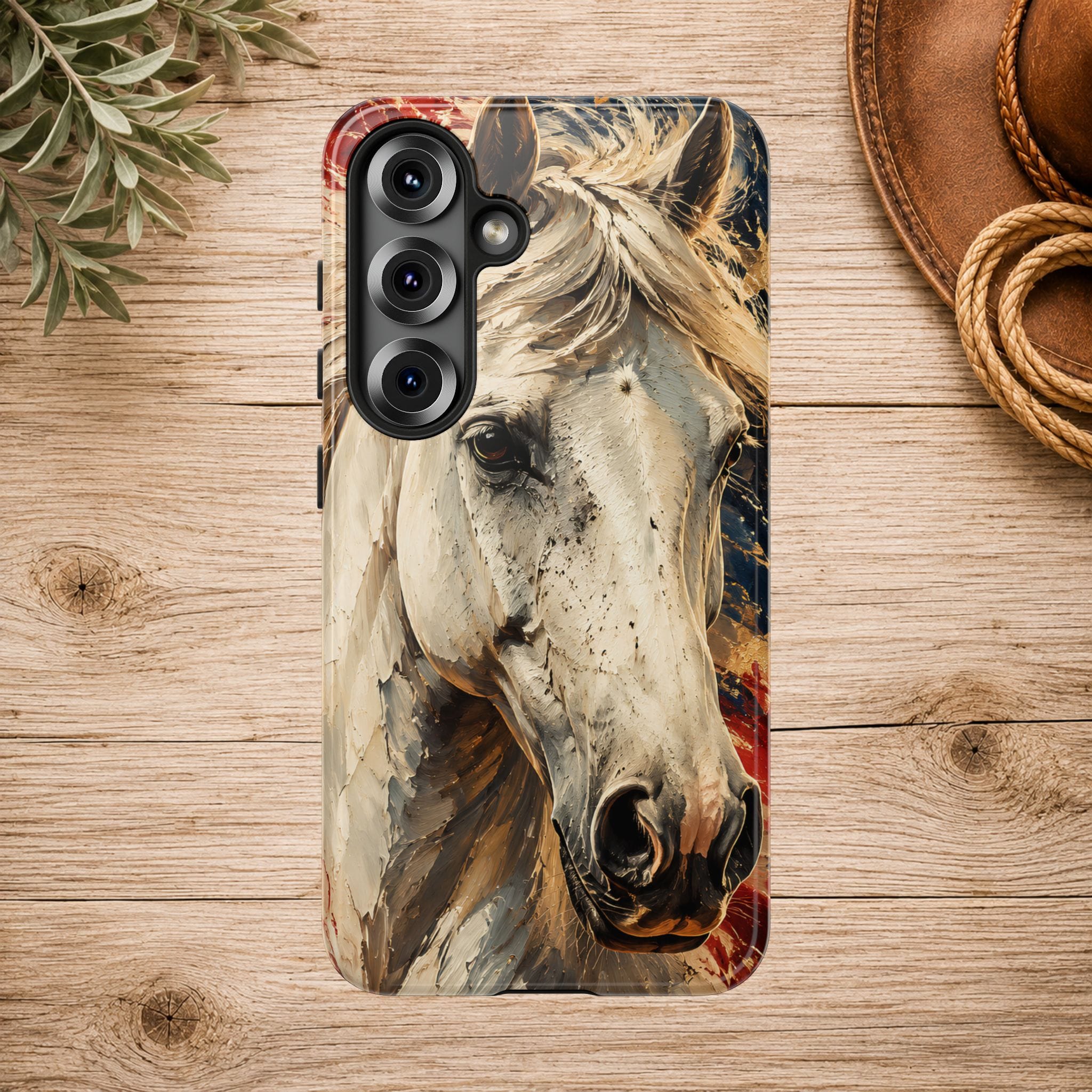 Patriotic White Horse Phone Case