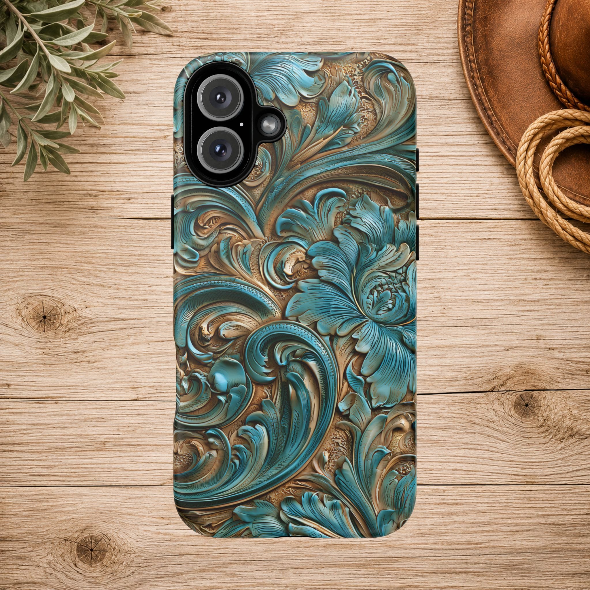 Turquoise  Western Tough Phone Case