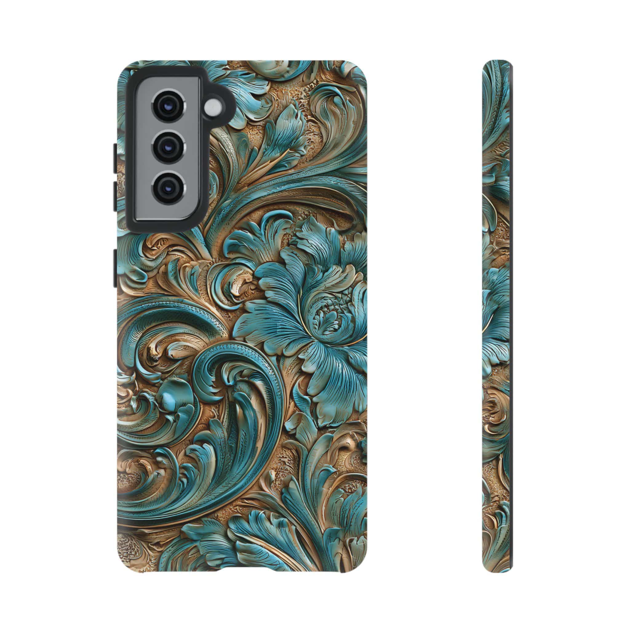 Turquoise  Western Tough Phone Case