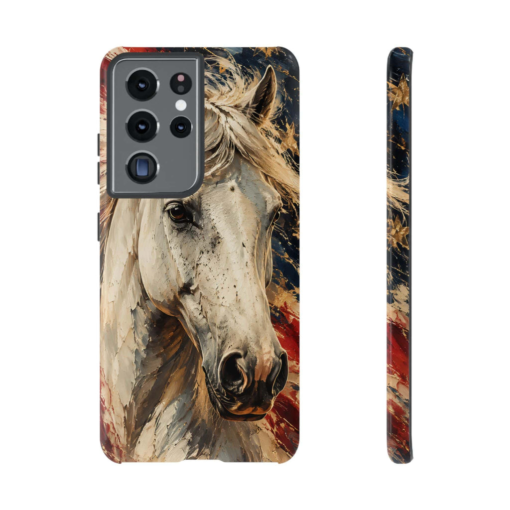 Patriotic White Horse Phone Case