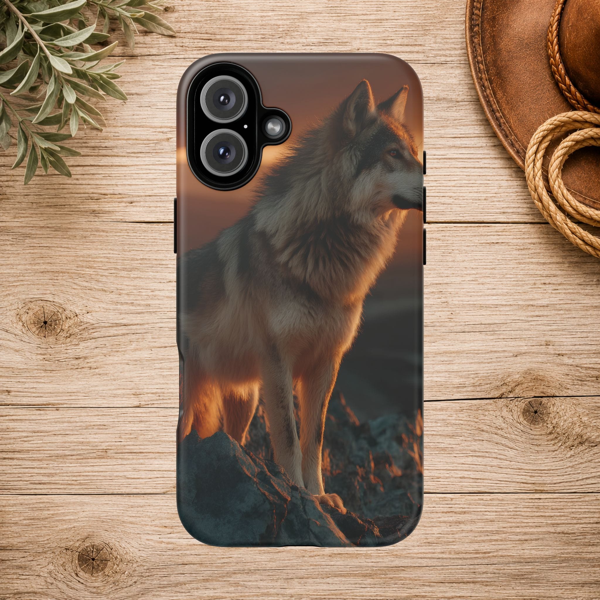 Wolf Sunset Phone Case