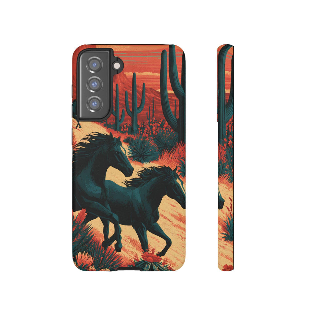 Desert Run Wild Horse Phone Case