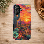 Desert Sunset Bloom Western Phone Case