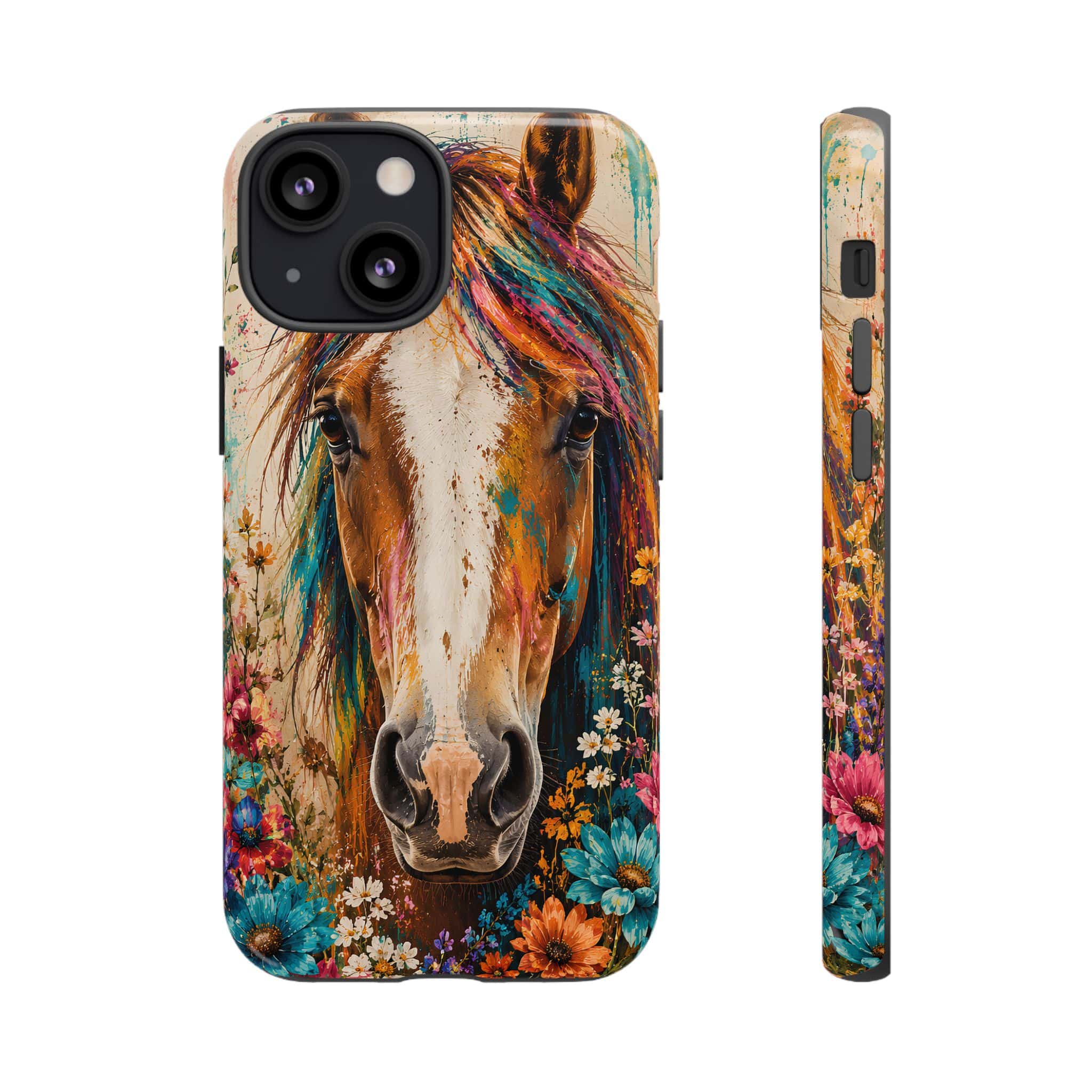 Boho Wildflower Horse Phone Case